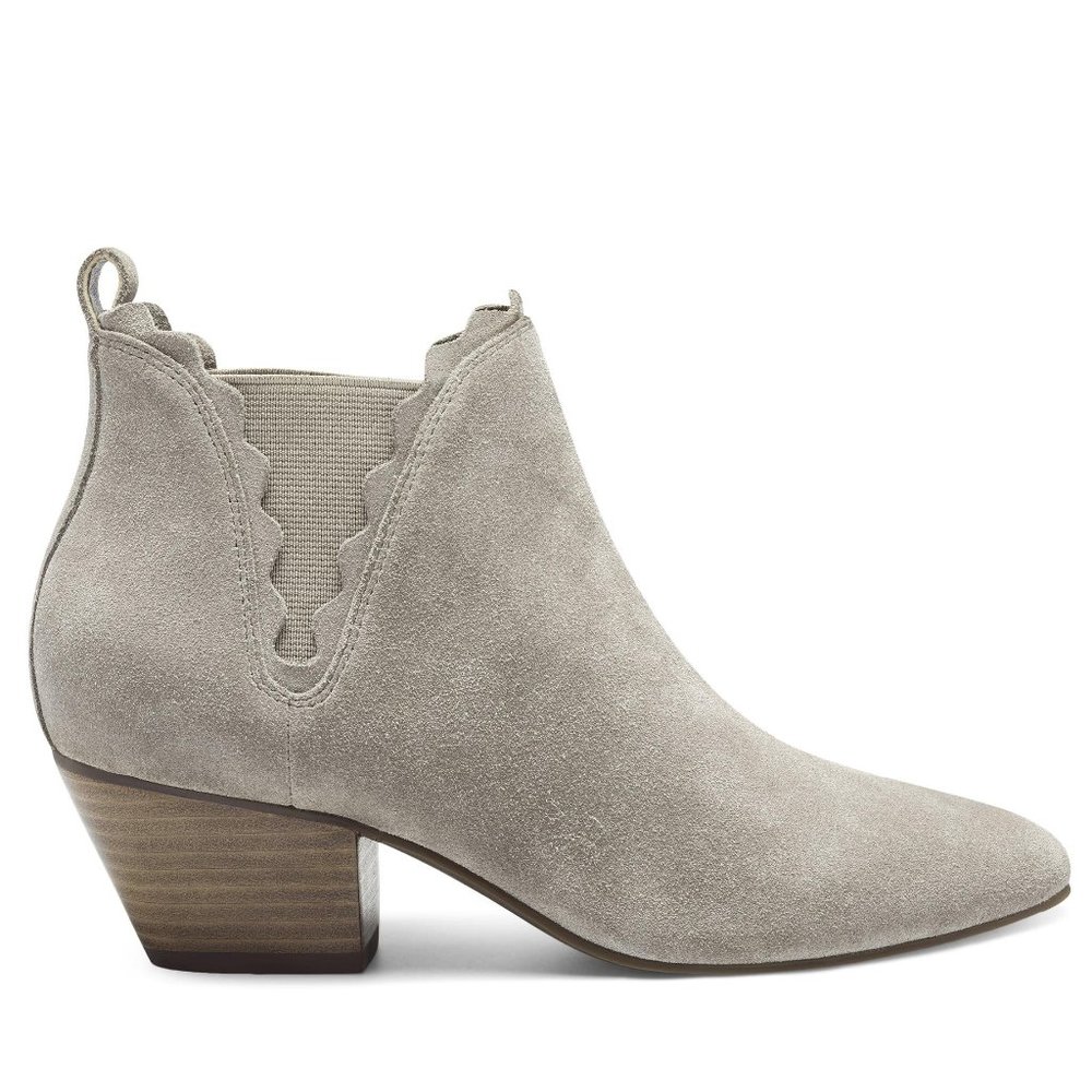 NEW Sole Society Women Candrah Suede Mushroom Scallop Beatle Dress Bootie